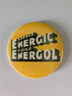 WERBESPIEGEL aus Höflichkeitstasche Benzin ENERGIC Öl ENERGOL (1935)