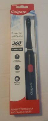 Colgate 360 Advanced Charcoal Infused Bristles Powered Toothbrush Black AK 1746