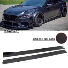 86.6 For Mazda 3 6 Sedan Carbon Fiber Side Skirt Extension Splitter Spoiler Lip 86.6 For Mazda 3 6 Sedan Carbon Fiber Side Skirt Extension Splitter Spoiler Lip