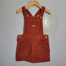 DKNY Girl's 4T Gold Rust / Burnt Orange Lightweight Summer Skirt Overalls