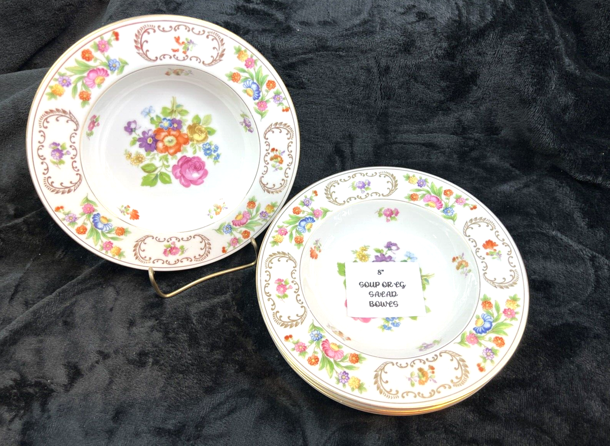 Vintage Set of Rose China From Japan~~12 Settings/7 Pieces~~84 Pcs