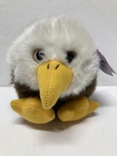 Puffkins Baldwin the Eagle Plush Bean Bag 1998 Patriotic Bird w Hang Tag Swibco