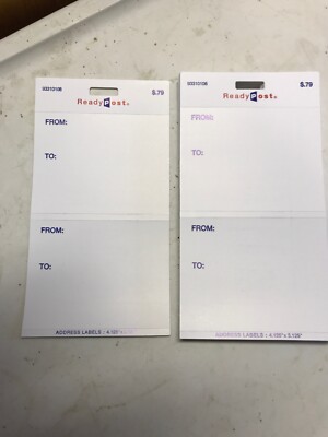 Ready Post address labels 50x2  100 Labels Total.