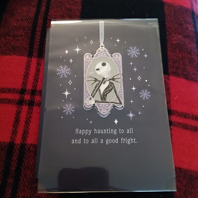 Jack Skellington Christmas Greeting Card NEW Comes w Metal Christmas Tree  ...