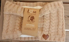 David & Young Infinity Scarf Love Collection Knit Beige Neck Warmer