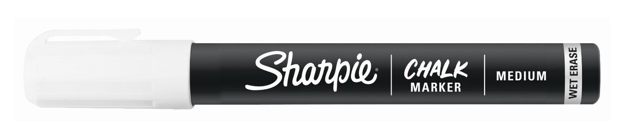 Sharpie  Chalk Markers White  Medium Tip Wet Erase 6 Markers New