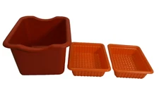 Step 2 Red Toy Recycling Bin Play Kitchen Replacement Bucket w 2 extra buckets