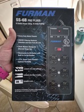 Furman SS-6B Pro Plug 6 Outlet AC Surge 15A Power Strip Conditioning