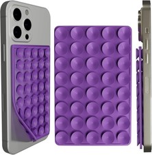 Silicone Double-Sided Suction Cup Phone Mount Hands-Free Holder Grip Purple
