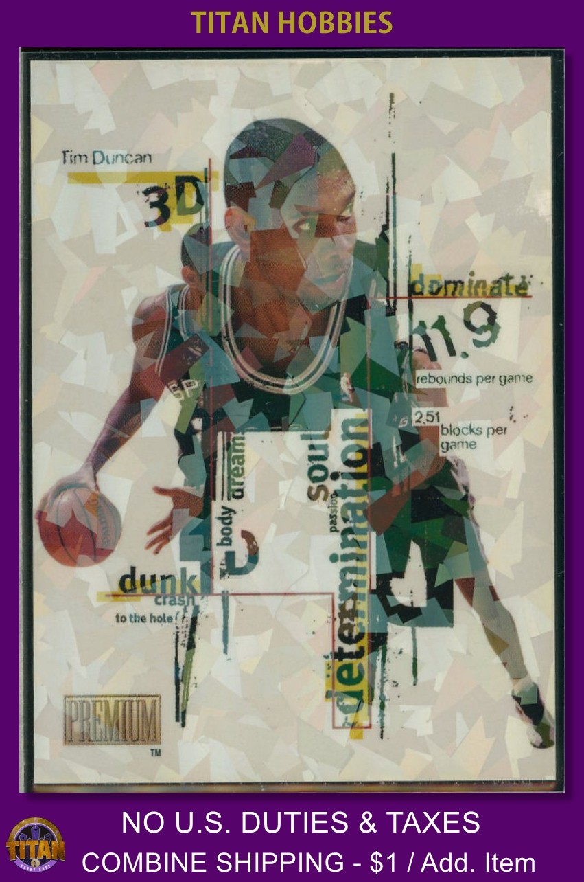 1998-99 Skybox Premium 3D Insert #8 Tim Duncan 3D INSERT (1:180)