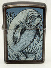 Vintage 1993 Barrett Smythe Manatee Midnight Chrome Zippo Lighter — photo 1
