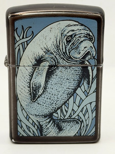 Vintage 1993 Barrett Smythe Manatee Midnight Chrome Zippo Lighter