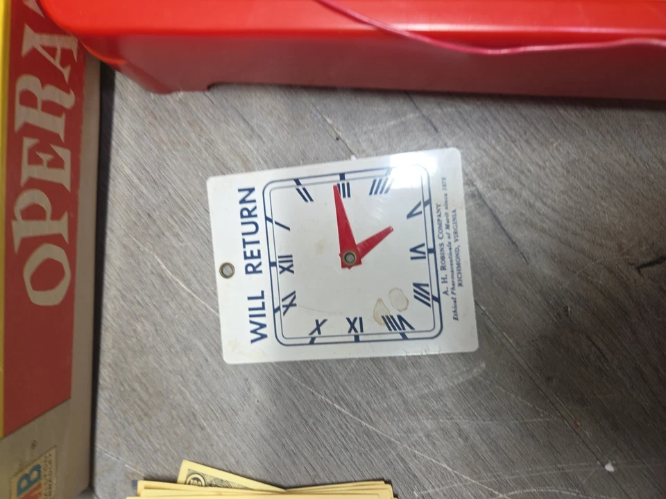 Vintage 1965 Milton Bradley OPERATION Board Game-Rare Smoking Doctor Notcomplete - Image 4 of 4