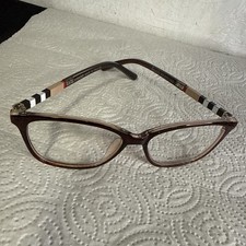 Burberry 2299 Havana Plaid check Eyeglass frames BE2299