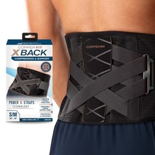 Copper Fit X-Back Brace for Lower Back Pain, Lumbar Support, Herniated Disc, Sci