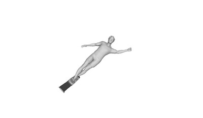 Printle L Homme 2566t Slalom Wasser Skifahrer Schiefen Figur für Dioramen Sets