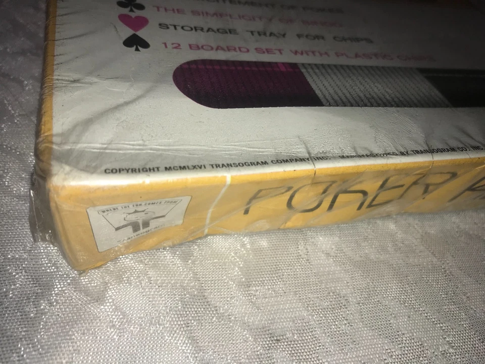 NOS Rare 1966 TRANSOGRAM 5010 Vintage POKER KEENO Playing CARD Bingo GAME Sealed - Image 2 of 4