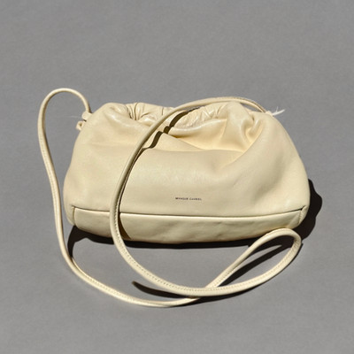 Mansur Gavriel White Cream Mini Cloud Clutch Crossbody Bag
