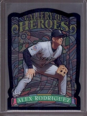 ALEX RODRIGUEZ 1998 Topps Gallery Of Heroes Stained Glass Insert #GH4