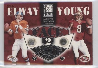 2002 Donruss Elite Face 2 Face 323/350 Steve Young John Elway #9 HOF 2e0