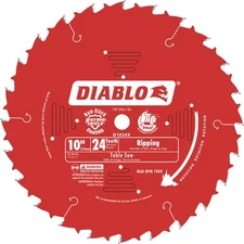 Diablo Ripping Circular Saw Blade, 10in., 24 Tooth, For Rip Cuts in Wood,
