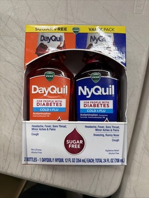VICKS Diabetes Cold Flu Co-Pack, Day/Night Relief, Sugar Free