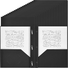 80 Pcs Plastic Folders with Pockets and Prongs Plastic Folder 2 Pockets 3 Prongs
