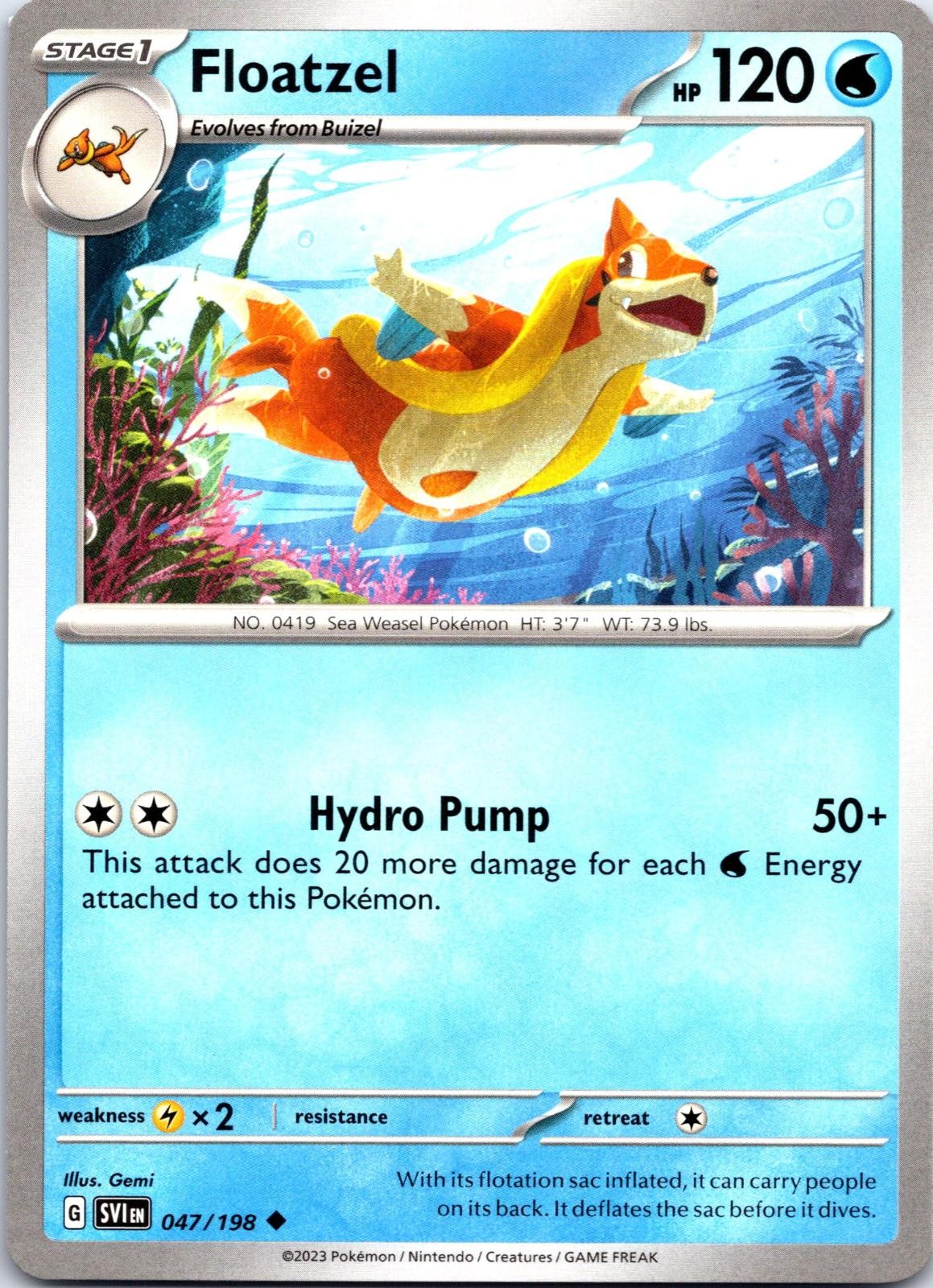 Floatzel 047/198 Uncommon Scarlet & Violet Pokemon NM