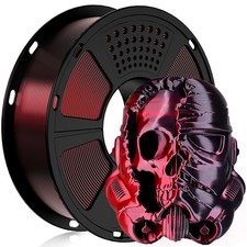 Geeetech Silk PLA 3D Drucker Filament 1kg 1,75mm Silk Schwarz&Rot Mischfarbe PLA