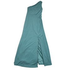 Birdy Grey Medium One Shoulder Maxi Dress Formal Bridesmaid Party Gown