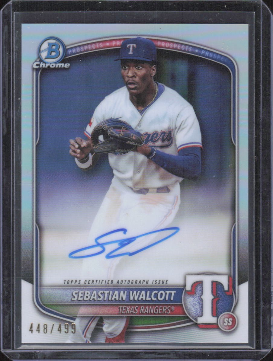 2025 Bowman #CPA-SW Sebastian Walcott Chrome Prospect Autographs Refractor /499