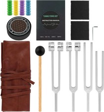 Tuning Forks for Healing 4 Set 128Hz, 136.1Hz, 256Hz 384Hz