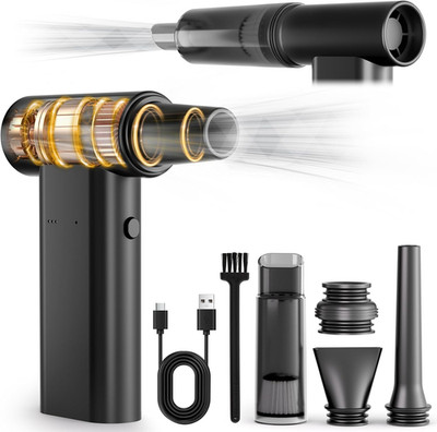 2-In-1 Compressed Air Duster & Car Vacuum Cordless Rechargeable, 160000RPM Elect