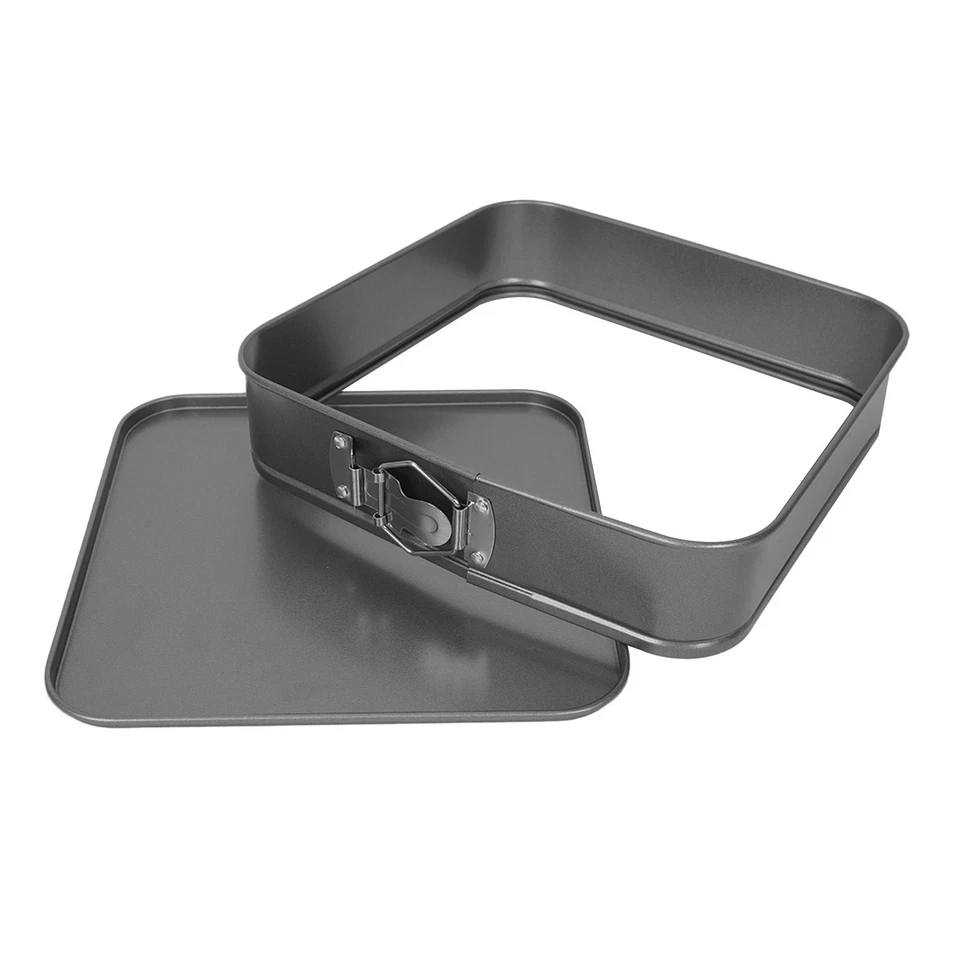 3er Set eckig Backformen Springformen Kuchenformen Blechformen Ø24/26/28 cm grau - Bild 3 von 4