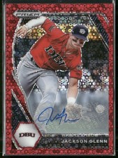 2021 Panini Prizm Draft Picks #PDP133 Jackson Glenn Auto Red Donut Prizm #/99