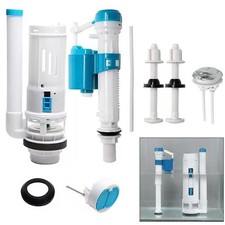 Toilet Flush System Replacement Kit with Dual Flush Mechanism Adjustable Valve