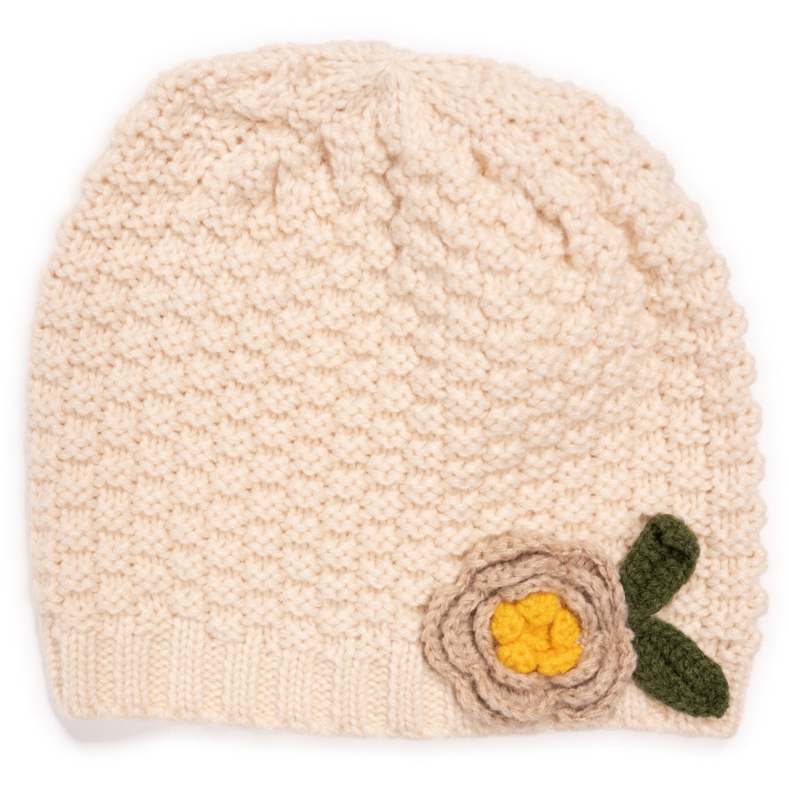 MUK LUKS Women's Beanie with Crochet Flower
