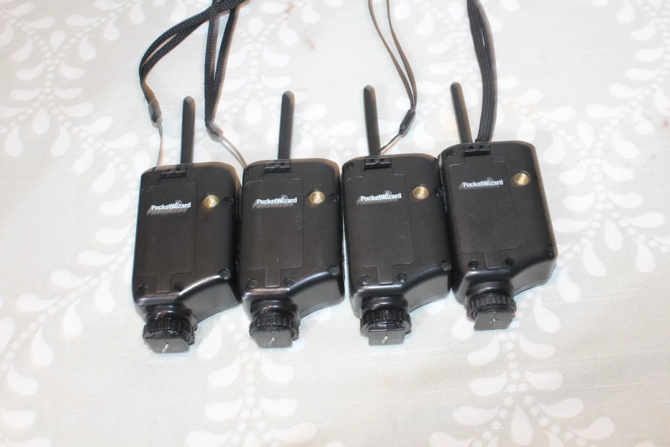 4-Pocket Wizard Plus II Transceivers/Triggers with 3 Sync Cords Tested Working! - Image 2 of 4