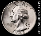 1945 Washington Quarter - Choice Gem Brilliant Unc+++  Lustrous  #L1644
