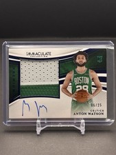 2024-25 Panini Immaculate Anton Watson Blue RPA /25 #PPA-AWA Rookie Patch Auto