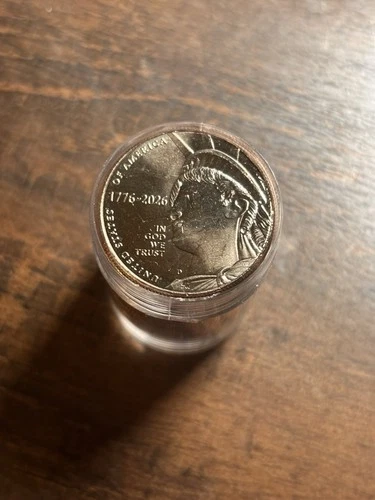 NEW 2026-D  Half Dollar Plastic Roll-BU- Semiquincentennial-Full Roll-$10FV