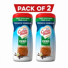 2 Pack Nestle Coffee mate French Vanilla Sugar Free Powder Coffee Creamer 10.2oz