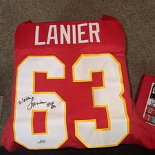 WILLIE LANIER KANSAS CITY CHIEFS HOF 1986 RARE LAST 1 TRISTAR/COA SIGNED JERSEY