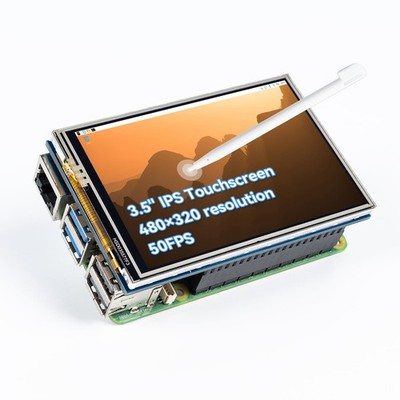 3.5 Inch 480x320 Touch Screen IPS LCD SPI Display Monitor with Stylus for Ras...