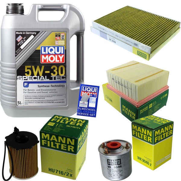 Inspektionskit Filter Liqui Moly ÖL 5L 5W-30 FüR Ford Fiesta Vi B-Max Jk 1.6-image