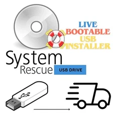 SystemRescue LINUX 12.00 LIVE BOOTABLE USB INSTALLER 64bit with Gparted Inside
