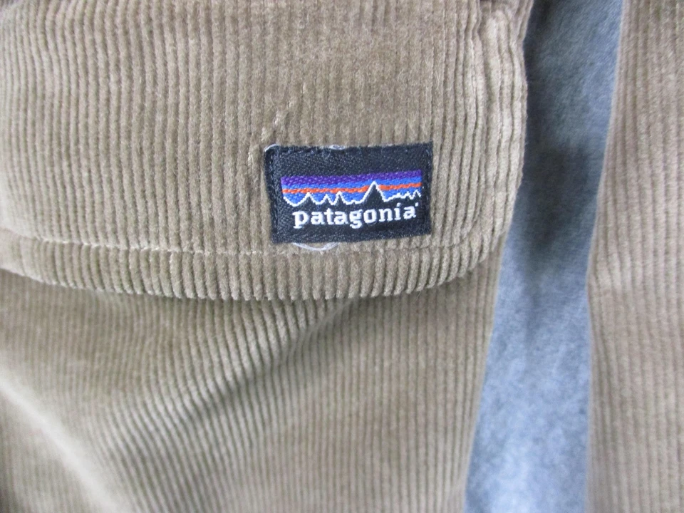 Abrigo deportivo Patagonia para hombre tostado pana algodón orgánico parche en el codo 3 botones Foto 2 de 4