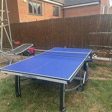 Cornilleau Indoor 500 Foldable Table Tennis Table with balls and paddles blue