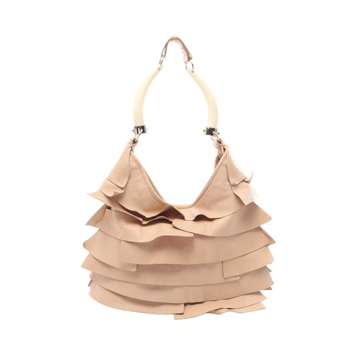 YVES SAINT LAURENT Shoulder Bag Beige Leather #RCB10175