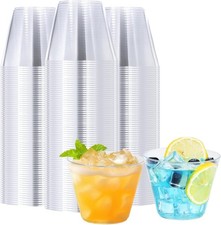 BYSNOW 300 Pack 9 oz Clear Disposable Plastic Cups, Clear Plastic Cups Tumblers